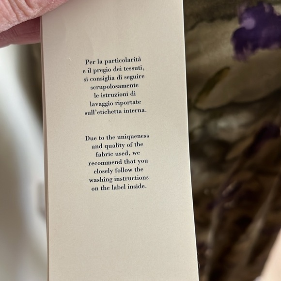 PIAZZA SEMPIONE MILANO NWT OLIVE W/ PURPLE FLOWER SILK SKIRT - Size 44 / US 8 - Picture 9 of 11